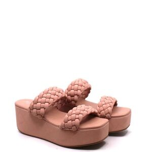 “NEW” Matisse Greyson Pink Braided Platform Sandals Size 9